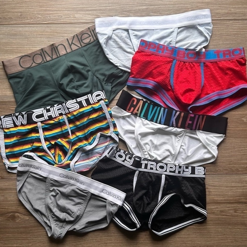 Andrew Christian & Calvin Klein Trunks & Briefs Underwear 10-Pack (Small)